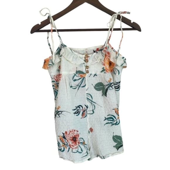 Urban Outfitters Off-White Floral Halter Top - Small - Picture 1 of 5